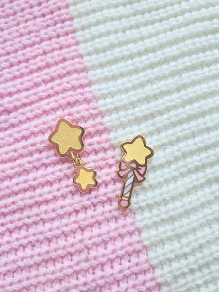 Star Magic Enamel Pin Set, magical girl, kawaii, cute