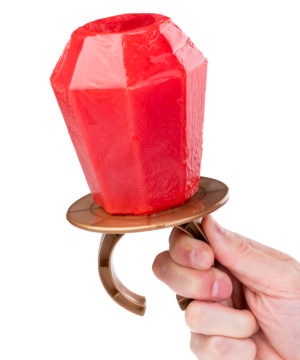 Giant Ring Pop: An oversized gem-shaped lollipop.