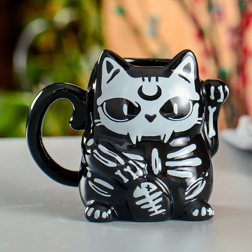1pc, Taza De Café De Cerámica 3D * De Halloween Con Gato, Tazas De Té De Gatito Para Amantes De *, Decoración De Fiesta De Halloween