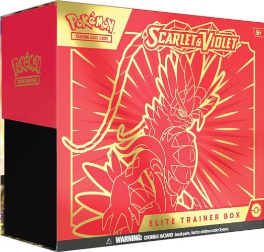 Pokémon TCG: Scarlet & Violet Elite Trainer Box (Miraidon Purple or Koraidon Red, Random Color) - Random Color