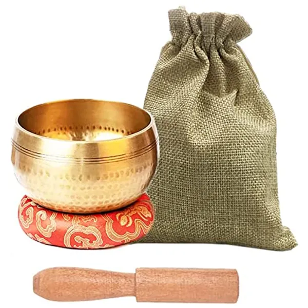 Tibetan Singing Bowls Set, Meditation Bowl for Healing and Mindfulness, Meditation Sound Bowl Handcrafted in Nepal