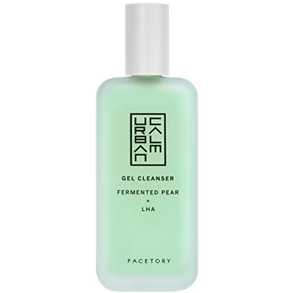 FACETORY Urban Calm Purifying Gel Facial Cleanser - Hydrating Face Wash with Fermented Pear & Capryloyl Salicylic Acid LHA - Gentle Exfoliating Foam Cleansing Gel for All Skin Types