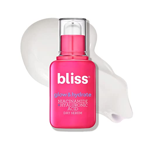 Bliss Glow & Hydrate Serum - Niacinamide + Hyaluronic Acid Serum - 1 Fl Oz - Improves Dullness, Hydrates, Replenishes & Defends Skin - Lightweight Hydration - Clean - Vegan & Cruelty Free - 02- Niacinamide + Hyaluronic Acid: Hydrating Daytime Glow Serum