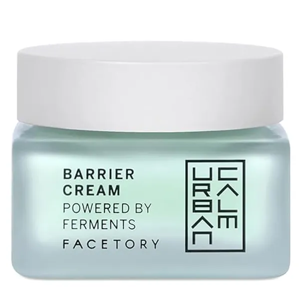 FACETORY Urban Calm Barrier Cream Moisturizer with Hyaluronic Acid - Face Lotion with Fermented Honeybush - Hydrating Rich Water Gel for Dry, Oily & Sensitive Skin