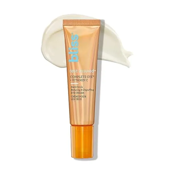 Bliss Rest Assured ™ Eye Cream with Vitamin C & Caffeine - 0.5 Fl Oz - Dark Circle Reducing & Depuffing Eye Cream - Clean - Vegan & Cruelty-Free