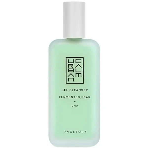 FACETORY Urban Calm Purifying Gel Facial Cleanser - Hydrating Face Wash with Fermented Pear & Capryloyl Salicylic Acid LHA - Gentle Exfoliating Foam Cleansing Gel for All Skin Types