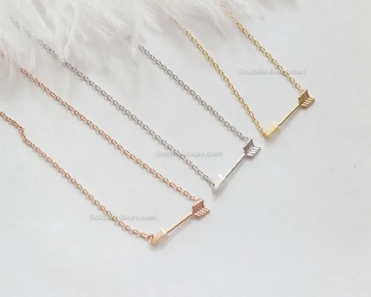 Silver Tiny Arrow Necklace