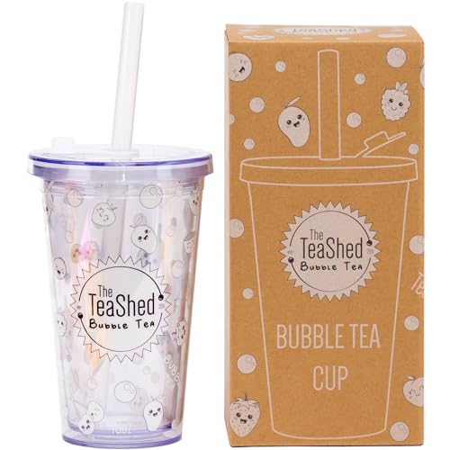 The Teashed Bubble Tea Cup & Straw Gift Set | Reusable 16oz | Leak Proof Design | Hot or Cold | to Be Used with Popping Boba, Syrup and Powder Bubble Tea Kits