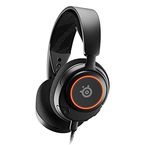 SteelSeries Arctis Nova 3 Multi-System Gaming Headset — Hi-Fi Drivers — 360° Spatial Audio — RGB Lights — AirWeave Memory Foam Earcups — Super Lightweight — ClearCast Gen 2 Mic — PC, PS5, PS4, Switch - Arctis Nova 3 - Wired - Black