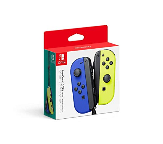 Nintendo Switch Pair of Joy-Con Controllers Left Blue/Right Neon Yellow [video game] - Neon Blue/Neon Yellow - Pair - Single