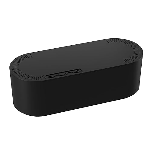 D-Line Cable Tidy Box, Hide & Conceal Extension Blocks, Desk Cable Management Solution, TV Wire Tidy, Made from Electrically Safe ABS Material - 415mm (L) x 165mm (W) 135mm (H) - Large, Black - Box - Black - Large