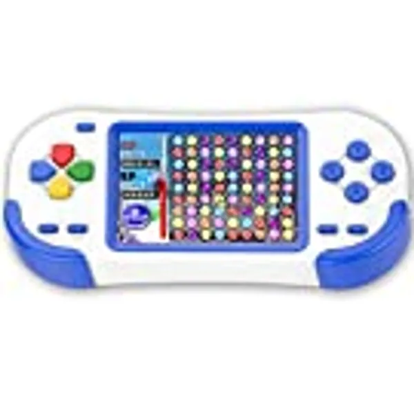 Douddy Handheld Game Console for Kids with Buid in 218 Puzzle Leisure Video Games Boys Girls Novelty and Interesting Retro Electronics Toys Rechargeable 3.0'' Screen Birthday Christmas Party Gift