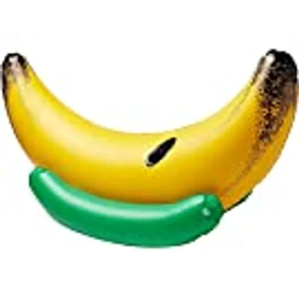 Greenco Giant Inflatable Ride-On Banana Float, Yellow Banana Float, Large Inflatable Pool Float for Kids & Adults, Summer Fun for Pool, Lake, Beach, Party, Lounge