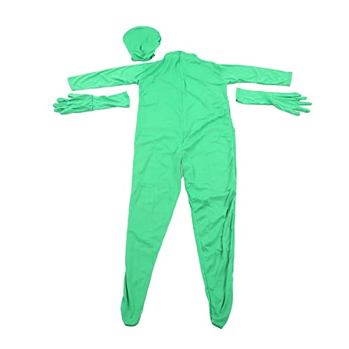 Zunate Green Screen Bodysuit Chromakey Body Suit Full Body Split Design for Photography Film Video Photo Effect, Fit for 160cm to 180cm Height - 180cm