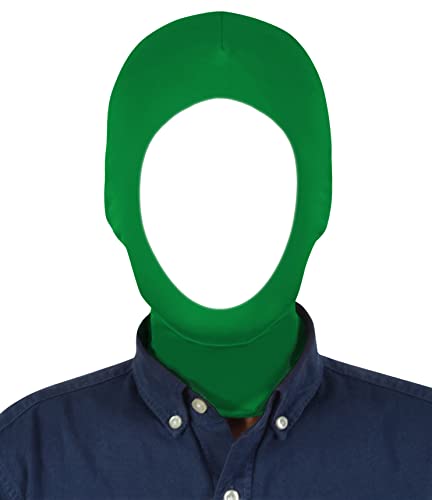 Aniler Unisex Open Face Spandex Mask Halloween Stretchy Mask Costume Cosplay Hood Mask - One Size - Green