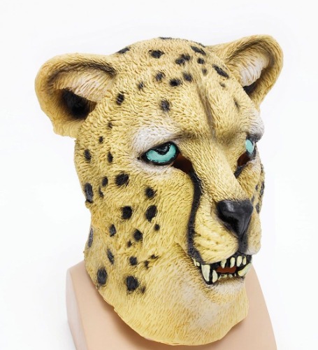 LEOPARD  OVERHEAD RUBBER ANIMAL MASK