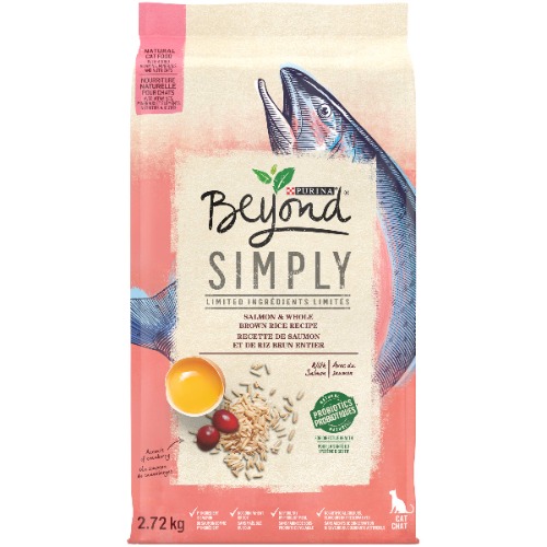 Beyond Simply Natural Dry Cat Food, Salmon & Whole Brown Rice 2.72 kg Bag - Cat Food Salmon 2.72 kg (Pack of 1)