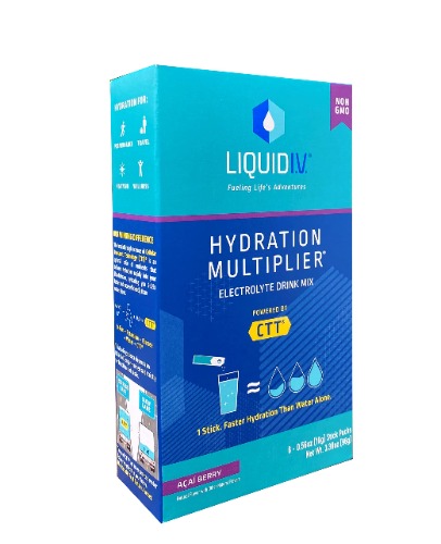 Liquid I.V. Hydration Multiplier, Acai Berry, Electrolyte Drink Mix Powder Packet, 6 Ct, 96g Net Wt - 