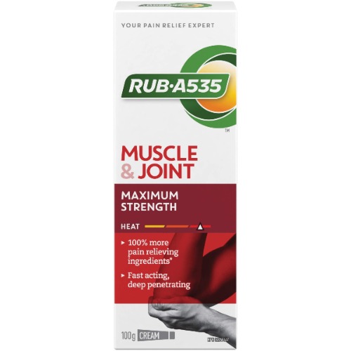 RUB·A535 Muscle & Joint Pain Relieving Heat Cream, Maximum Strength, 100-g - Maximum Strength