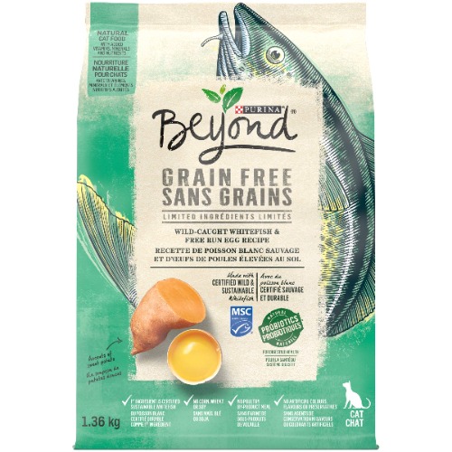 Beyond Grain Free Natural Dry Cat Food, Ocean Whitefish & Egg 1.36 kg Bag - Cat Food Ocean Whitefish 1.36 kg (Pack of 1)