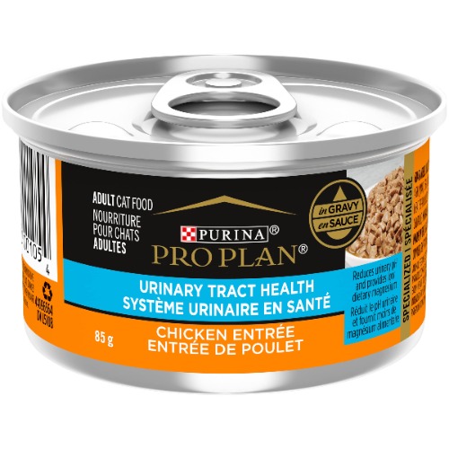 Pro Plan Wet Cat Food, Urinary Tract Health, Chicken Entree in Gravy 85g can (24 pack) - Wet Cat Food