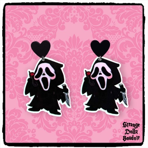Scream Horror Movie Earrings