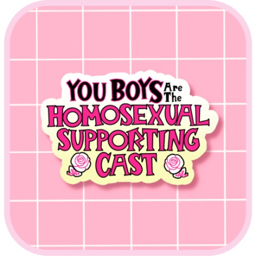 "You Boys Are The Homosexual Supporting Cast" Sticker