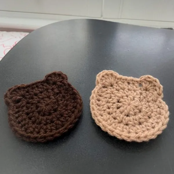Kawaii Bear Coasters  100% Cotton Crocheted Coasters  Mug | Etsy