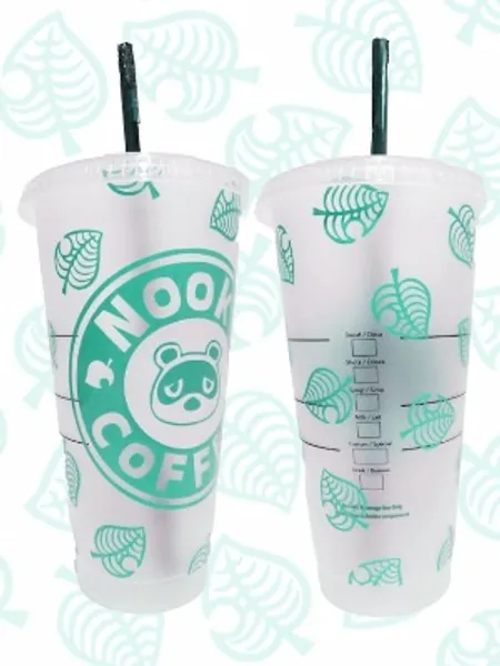 Animal Crossing Nook Starbucks 24oz Cold Cup | Etsy