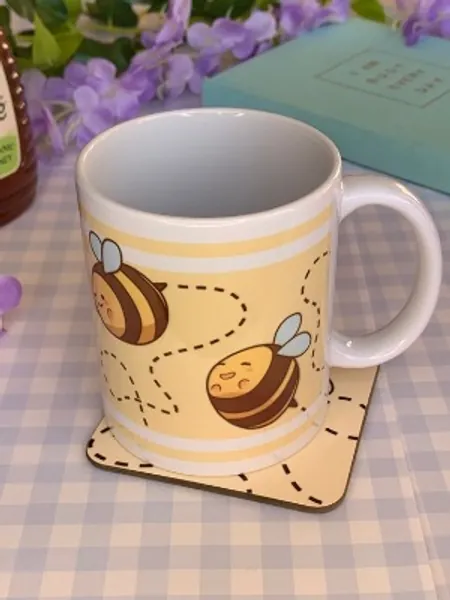 Cute/ Kawaii Lukas the Bee Ceramic Mug | Etsy