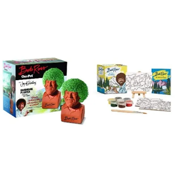 Chia Pet Bob Ross with Seed Pack, Decorative Pottery Planter, Easy to Do and Fun to Grow, Novelty Gift, Perfect for Any Occasion  Bob Ross by The Numbers (RP Minis)