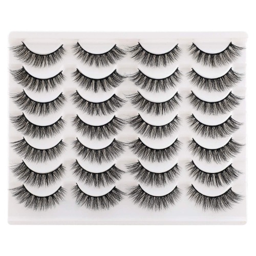 Newcally Lashes False Eyelashes Cat Eyes Wispy Natural Faux Mink Lashes 14 Pairs Pack Light Volume Short Fake Eye Lashes Multipack - C- CAT EYE