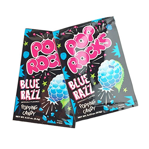 POP ROCKS Popping Candy, Blue Raspberry, 24 Count - Blue Raspberry - 24 Count (Pack of 1)