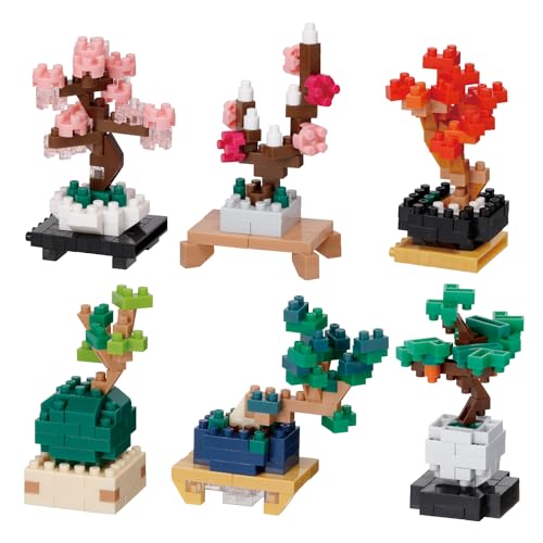 nanoblock - Bonsai Tree Assortment 1 (Blind Box) Landscapes Mininano Series (Box of 6) - Landscapes - Bonsai Tree Vol. 1