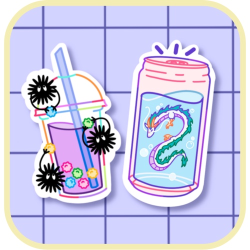 ghibli stickers - Sprite boba