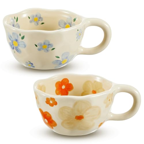 2 Pz Ceramic Creative Flower Cup 