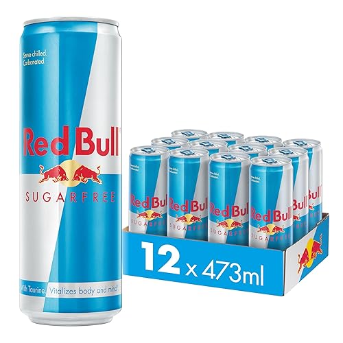Red Bull Energy Drink Cans Sugar Free 473 ml x12 - Sugar Free Energy Drink
