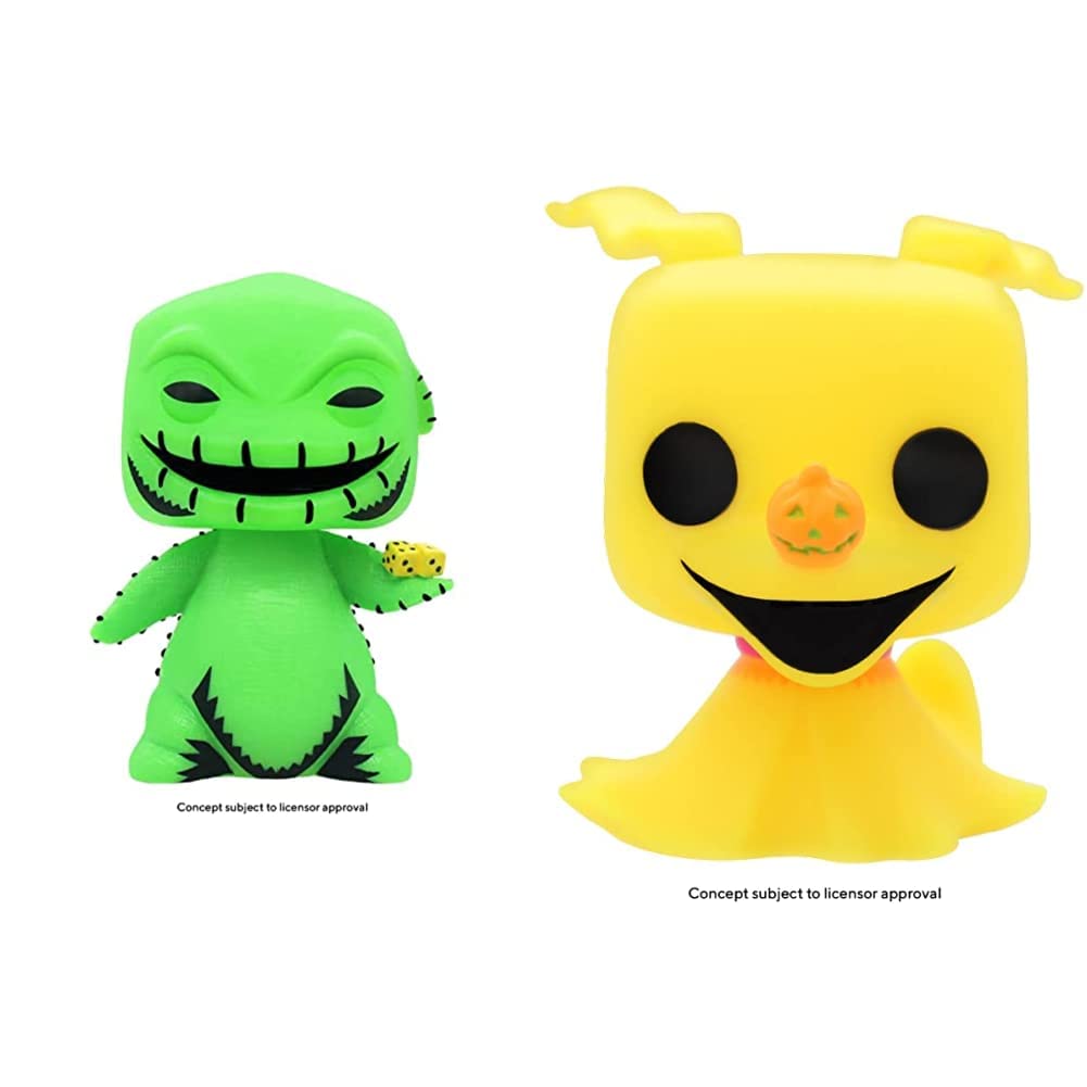 Funko Pop! Disney: The Nightmare Before Christmas - Oogie (Blacklight) & Pop! Disney: The Nightmare Before Christmas - Zero (Blacklight) - Bobblehead + The Nightmare Zero