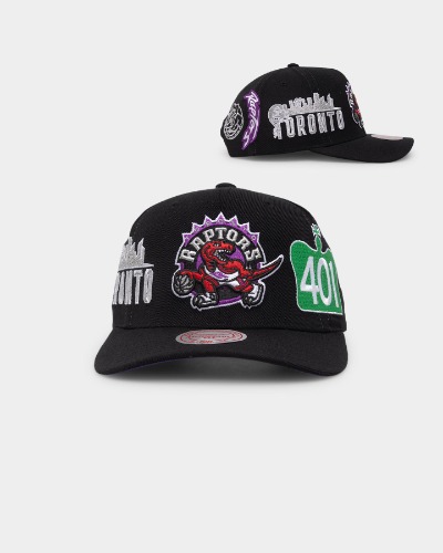Mitchell & Ness Toronto Raptors 'Highway' Pro Crown Snapback Black | ONE