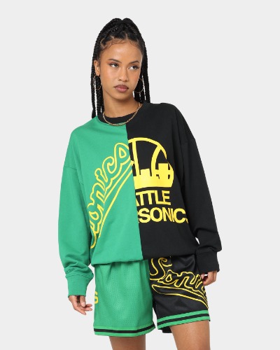 Mitchell & Ness Women's Seattle Supersonics Big Face 5.0 Crewneck Green | 10 (M)