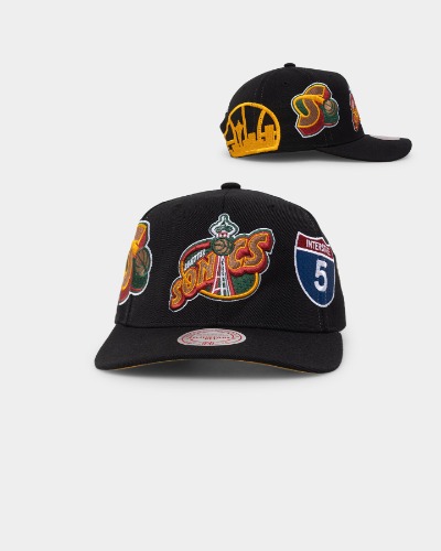 Mitchell & Ness Seattle Supersonics 'Highway' Pro Crown Snapback Black | ONE
