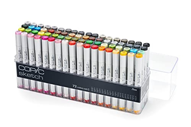 Copic Sketch, Alcohol-based Markers, 72pc Set C - C - Includes a Rich Selection of Grays and Lighter Tone - Copic Set C Sketch Marker (Pack of 72) - Marker