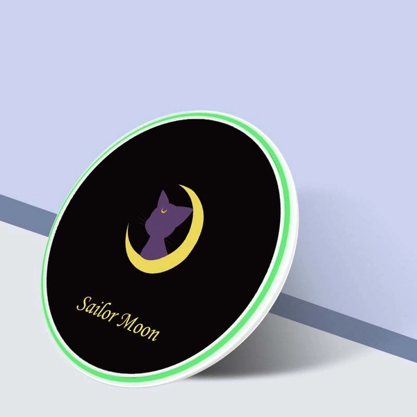 Mini Sailor Moon Wireless Charger Cute Phone Charging Pad Kawaii Decor - B