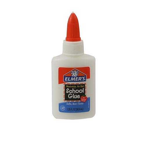 Elmer's Washable No-Run School Glue, 1.25 oz Bottle (E301) 3 Pack - White - 1.25 oz. Bottle, 3 Pack