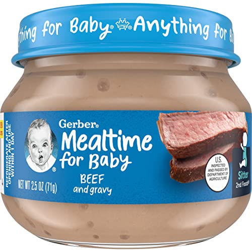 Gerber Beef & Gravy Baby Food, 2.5 Oz Jar - Beef