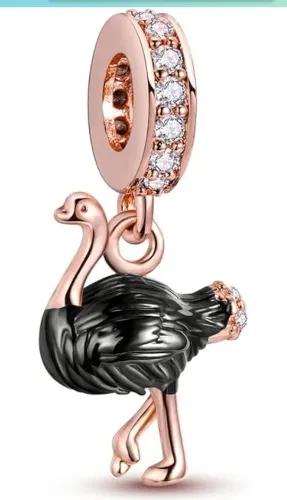 Sterling Silver Ostrich Charm