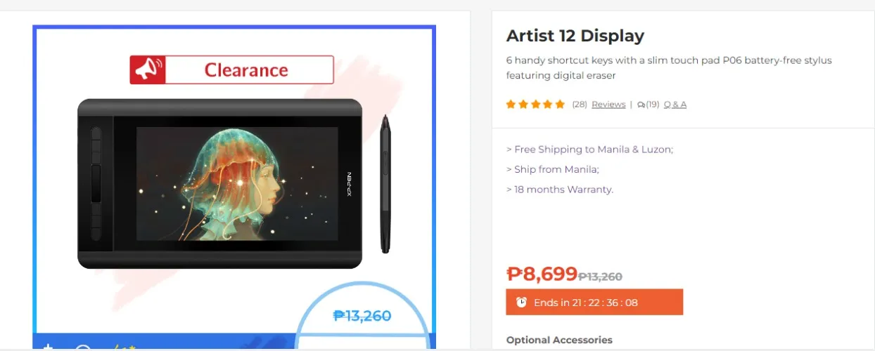 Artist 12 most affordable pen display drawing monitor | XP-Pen Philippines Official Store