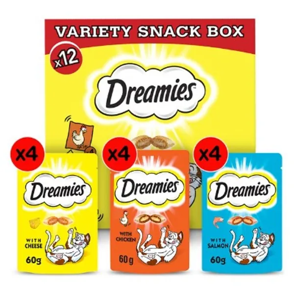 Buy Dreamies Cat Treats Variety Snack Box 12 packs | Cat food | Argos