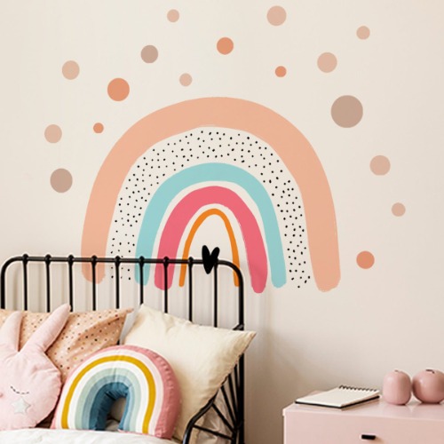 Rainbow Polka Dot Rainbow Wall Sticker