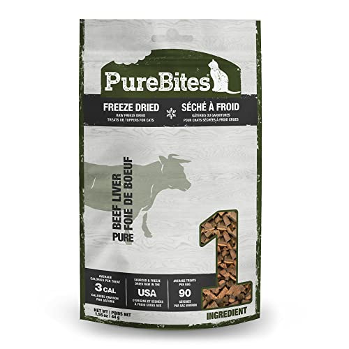 PUREBITES Beef Liver for Cats, 1.55oz / 44g - Value Size by